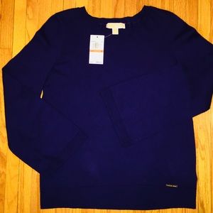 💜Michael Kors Purple Crewneck Sweater Top Shirt M